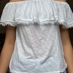 white off the shoulder top